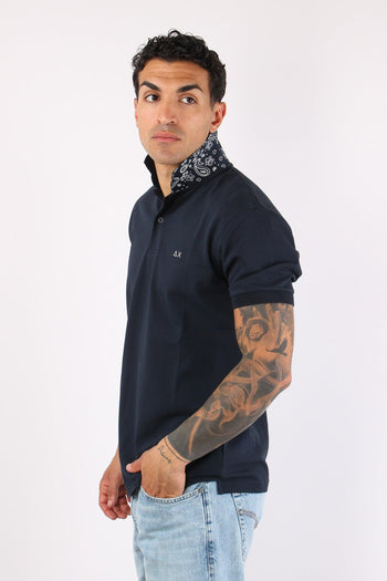 Polo Sotto Collo Bandana Navy Blue - 3