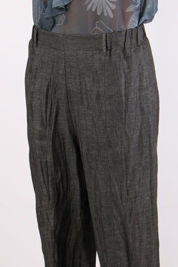 Pantalone Elastico Cuciture Grigio - 7