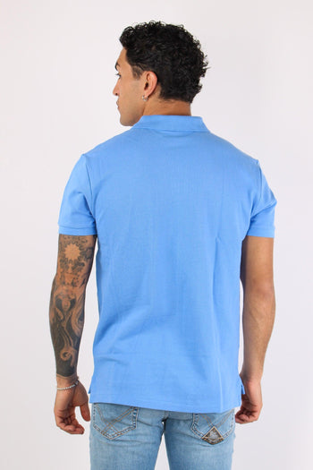 Polo Slim Fit Mesh Harbor Island Blue - 5