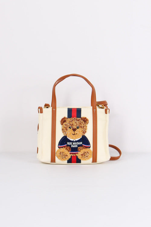 Shopping Mini Canvas Orso White