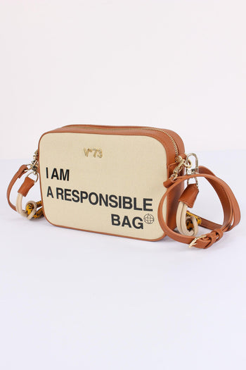 Responsible Camera Bag Canvas Off White/cuoio - 4
