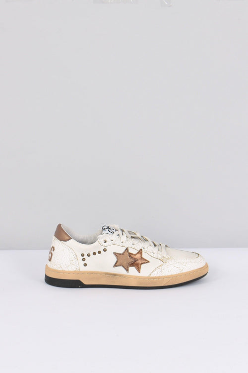 Sneakers Week Star Borchie Bianco/bronzo