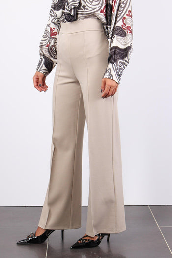 Pantalone Palazzo Twill Beige - 3