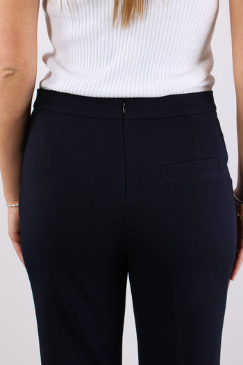 Pantalone Zampa Scuba Crepe Blu - 7