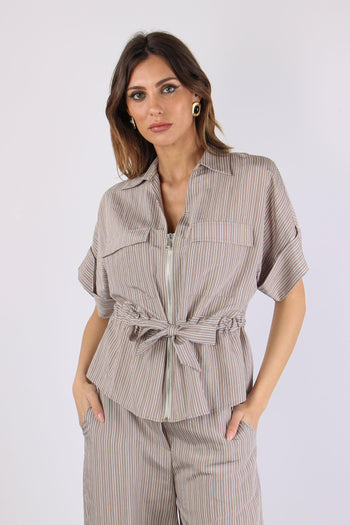 Camicia M/m Cintura Beige - 2