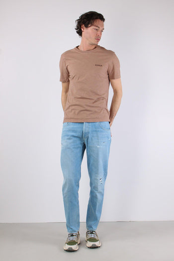 T-shirt Cotone Fiammato Logo Patch Orzo - 6