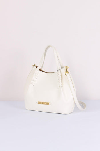 Borsa 2 Manici Intreccio Bianco - 2
