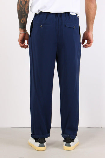 Banana Pantalone Cupro Blu - 4