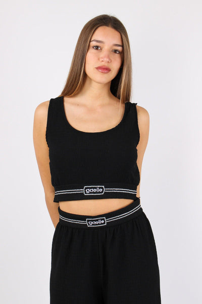 Top Goffrato Nero