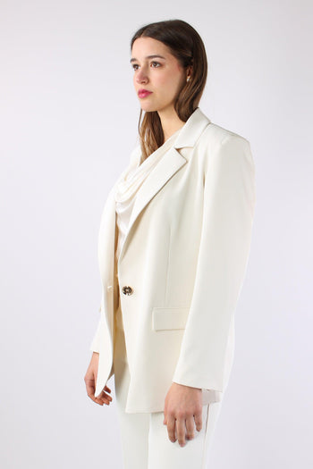 Lasty Giacca Fluida Monopetto Ivory - 5