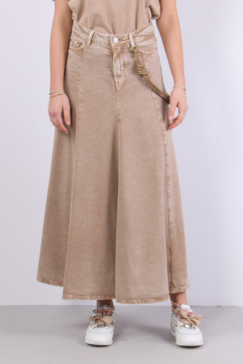 Hurghada Gonna Lunga Denim Beige - 2
