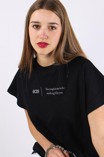 T-shirt Over Scritta Black/white - 3