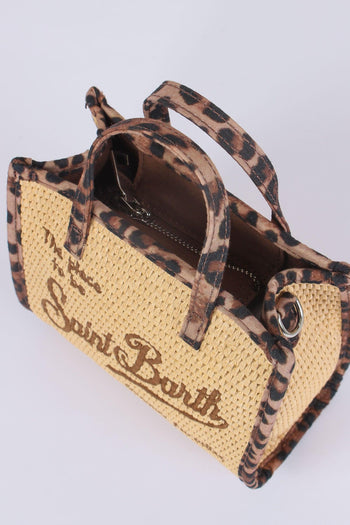 Vivian Mini Paglia Profilo Contrasto Beige/leopard - 5