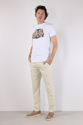 T-shirt Patch Fiat 500 Bianco - 6