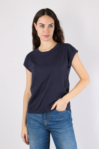T-shirt Basica Cotone Blue - 2