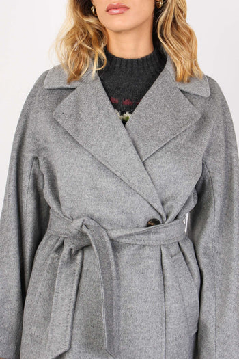 Resina Cappotto Lungo Cintur Grigio Chiaro - 8