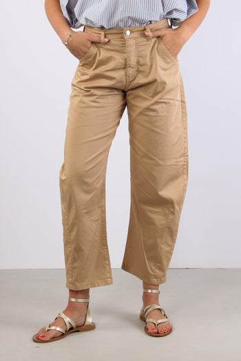 Pantalone Barrel Tessuto Legge Biscotto - 2