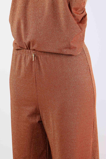 Pantalone Lurex Spacchi Laterali Ruggine - 8
