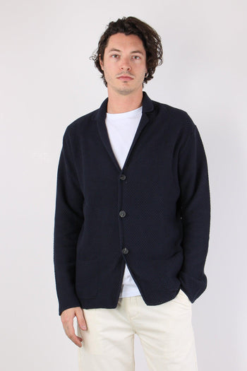 Cardigan In Maglia Navy - 2