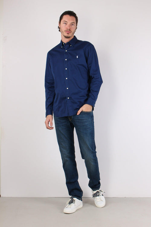 Camicia Custom Cotone Leggero Newport Navy