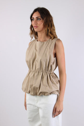 Top Cotone Arriccio Beige - 3