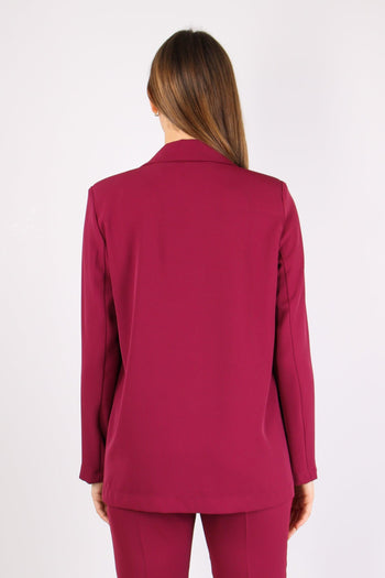 Giacca Doppiopetto Tessuto Flu Sangria - 4