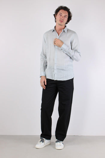 Camicia Lino Colletto Celeste - 2
