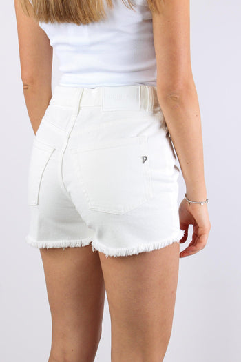 Stella Short Denim Bottone Gioiello Latte - 8