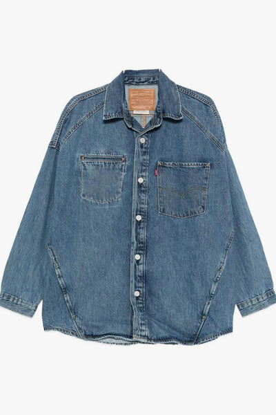 Giacca-Camicia Blu Uomo Twist