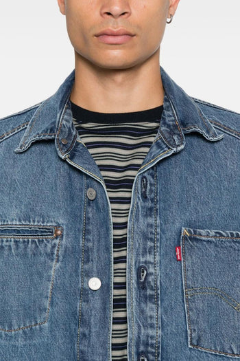 Giacca-Camicia Blu Uomo Twist - 4