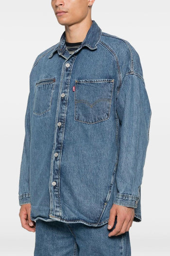 Giacca-Camicia Blu Uomo Twist - 5