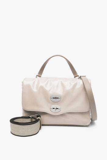 Borsa Beige Donna Postina Rimboccata Brillante Small - 2