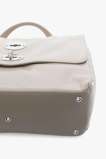 Borsa Beige Donna Postina Rimboccata Brillante Small - 4