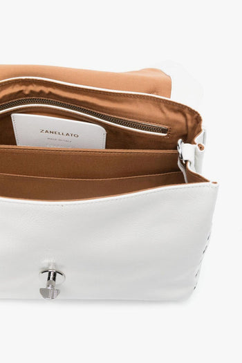 Borsa Bianco Donna Postina Rimboccata Brillante Small - 2