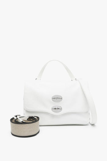 Borsa Bianco Donna Postina Rimboccata Brillante Small - 5