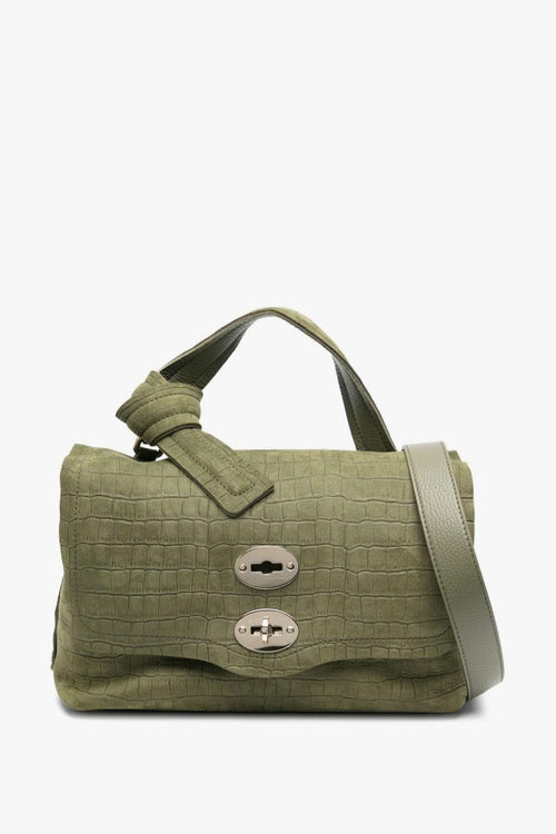 Borsa Verde Donna Postina Jones Caiman Small