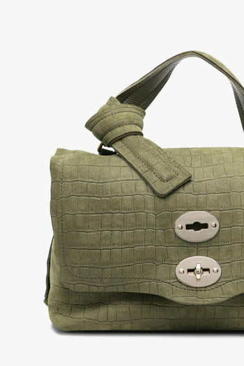 Borsa Verde Donna Postina Jones Caiman Small - 5