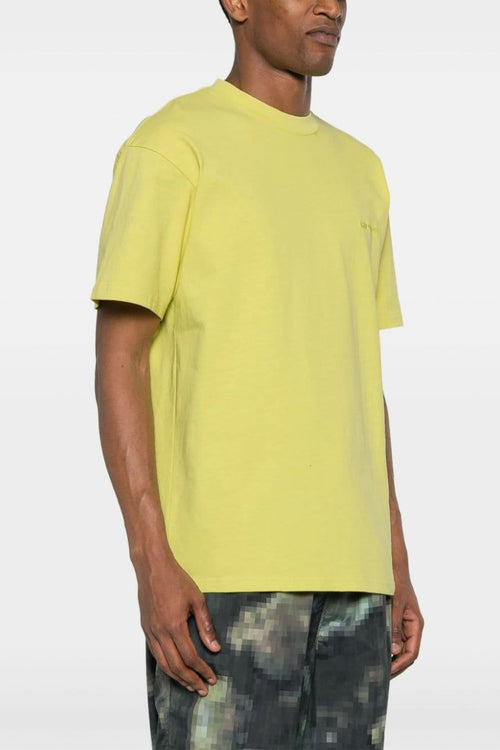 T-shirt Giallo Uomo Ricamo Micro Logo - 2