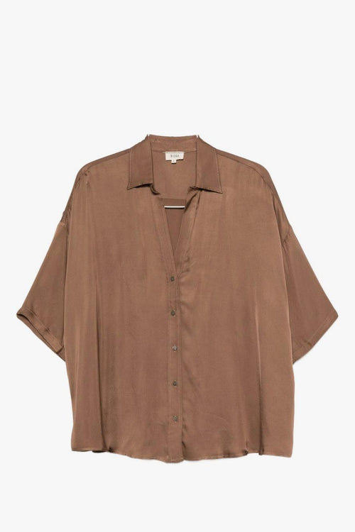 Camicia Ampia Donna Marrone