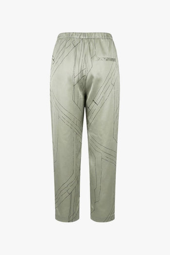 Pantalone Stampa Grafica Donna Verde - 2