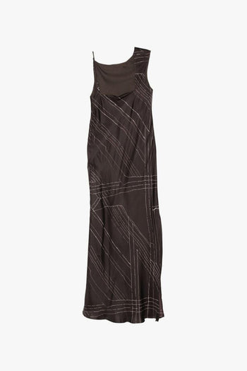 Abito Asimmetrico Donna Marrone - 3