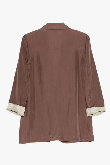 Giacca Marrone Donna Seta - 2
