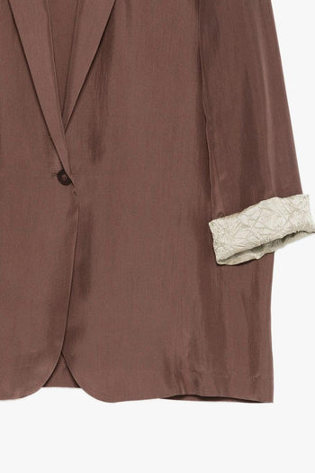 Giacca Marrone Donna Seta - 3