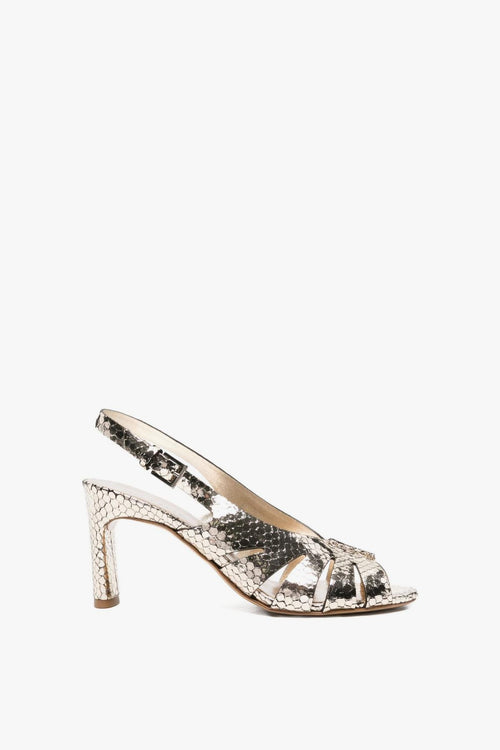 Scarpe Slingback Donna Oro