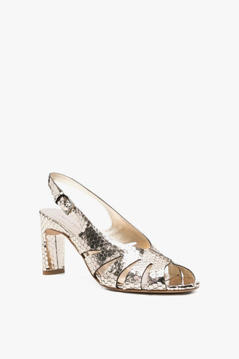 Scarpe Slingback Donna Oro - 4