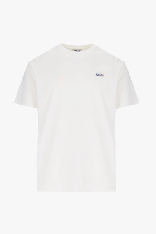 T-shirt Bianco Uomo Patch Logo