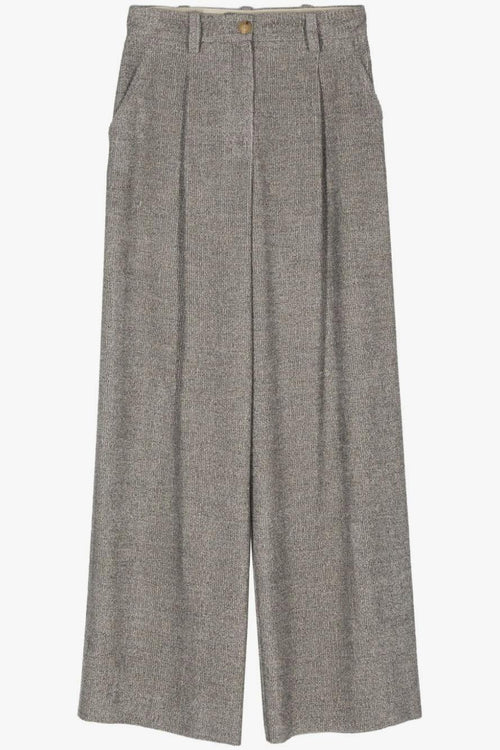 Pantalone Grigio Donna Gamba Ampia