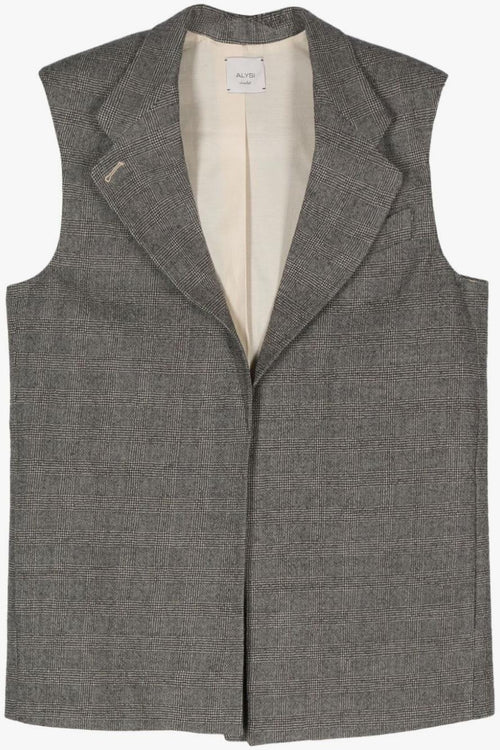 Gilet Grigio Donna Principe di Galles