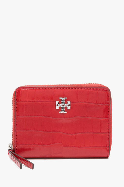 Kira Croc Small Zip Donna Portafogli Rosso