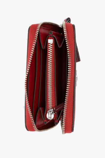 Kira Croc Small Zip Donna Portafogli Rosso - 2